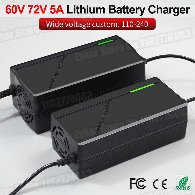 60 فولت 72 فولت 5A شاحن بطارية - مراجعة 84V 20A Smart Charger وسعره